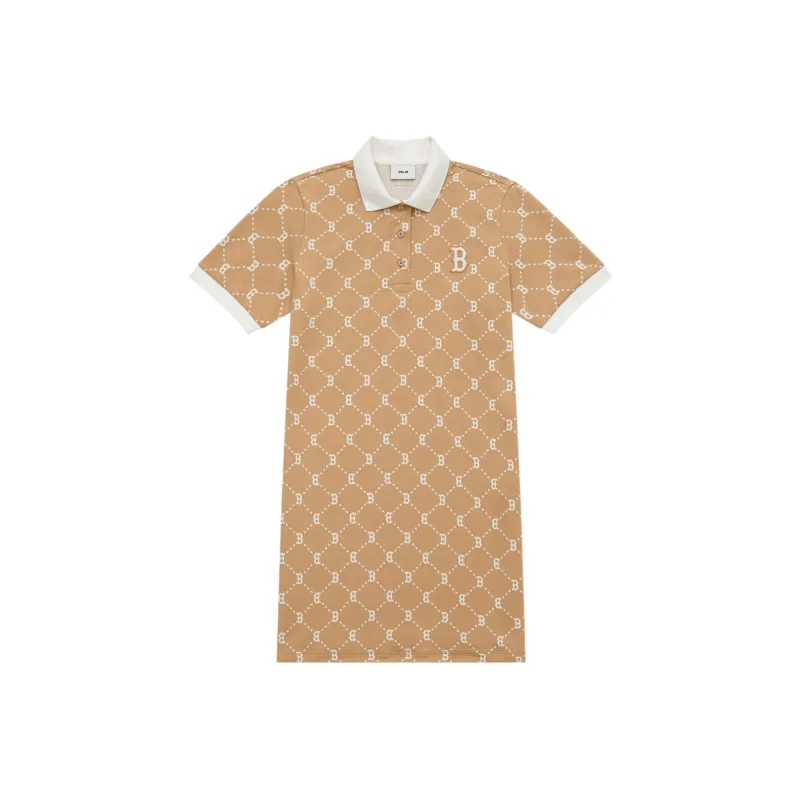 MLB SS24 Short Sleeved Dresses Women's Light Camel-0