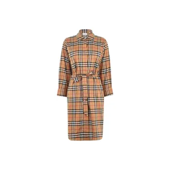 Burberry FW22 Long Sleeved Dresses Women's Antique Yellow