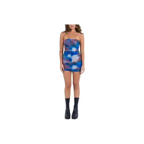 PRINCESS POLLY MICAH MINI DRESS Sleeveless Dress Women's BLUE/Blue