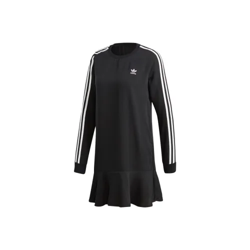 Adidas Originals Long Sleeved Dresses Women's Black