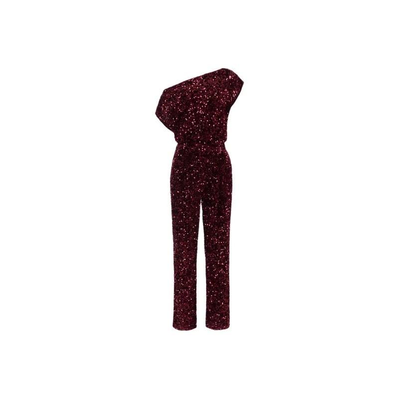 Elisabetta Franchi Sequin Embroidered Chenille Trousers-0