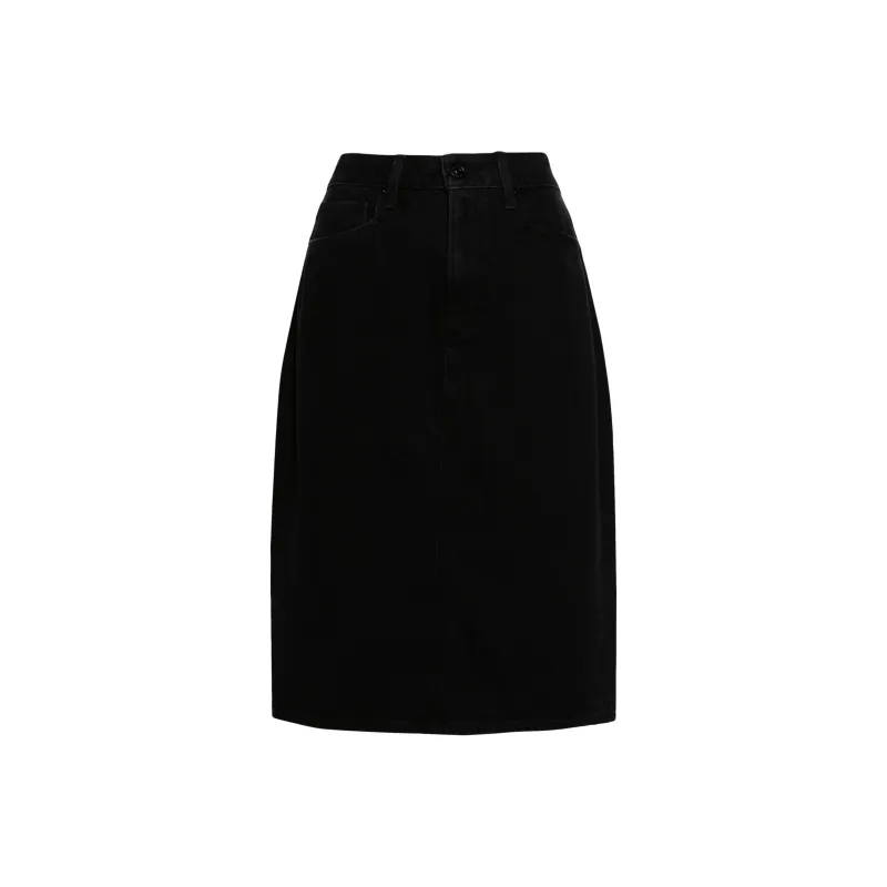 PAIGE Siren Denim Midi Skirt-0