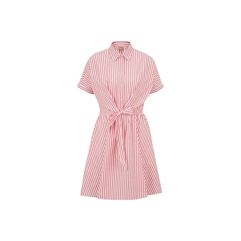 HUGO BOSS Short Sleeved Dress Women's Pink-0