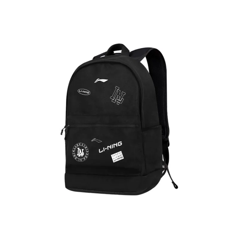 LiNing Polyester Backpack Unisex Black-1