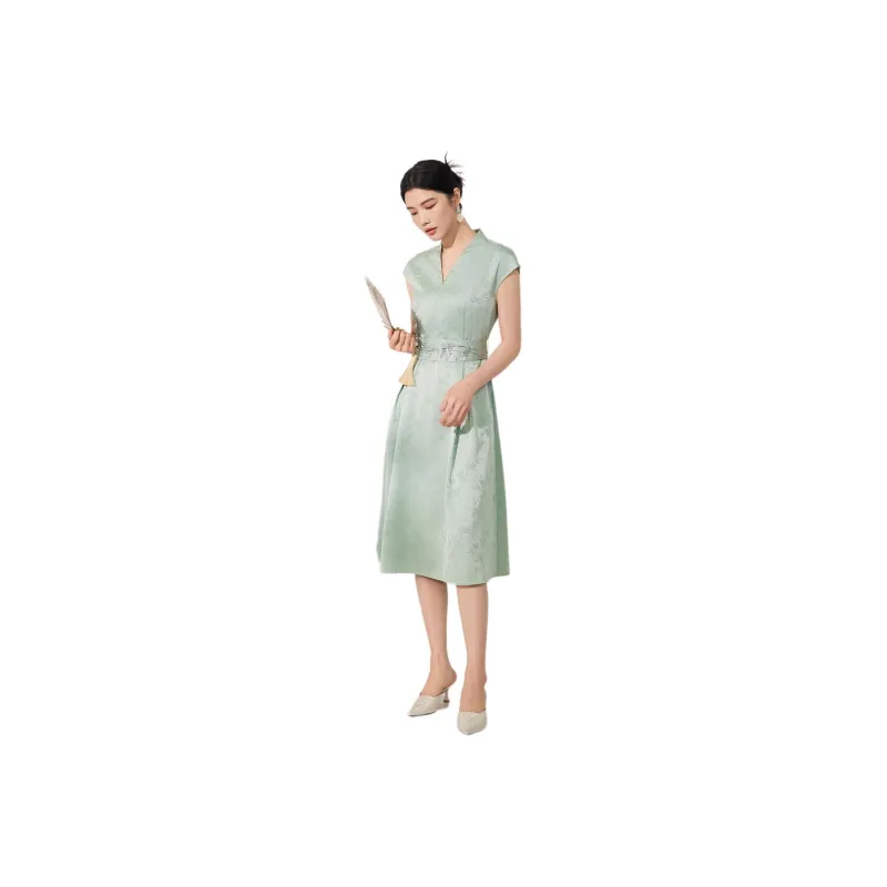 BBLLUUEE Sleeveless Dress Women's Ice Green-0