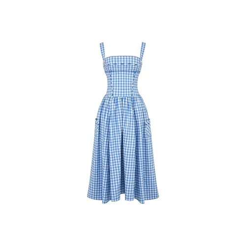HOUSE OF CB VIVIEN Slip Dress Women's BLUE/Blue