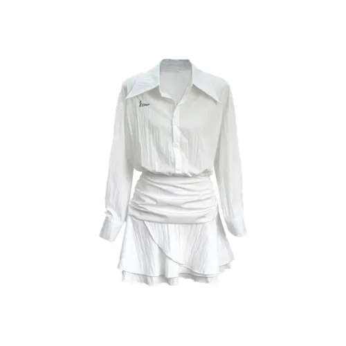 JOSR Long Sleeved Dresses Women's White