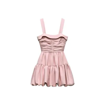 ZARA Slip Dress Women's Light Pink