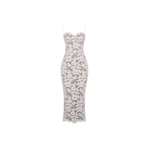 HOUSE OF CB PEARL Slip Dress Women's White/White