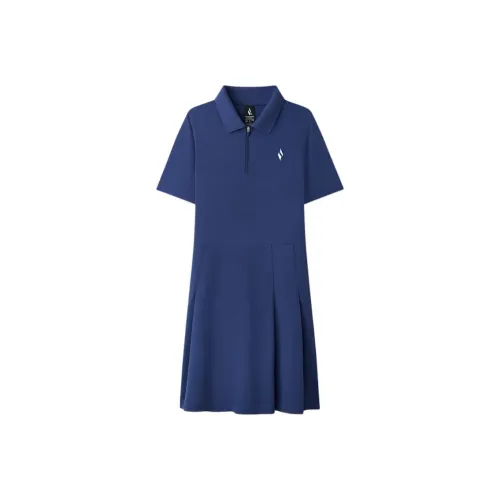 Skechers Short Sleeved Dresses Women's Medieval Blue 007D