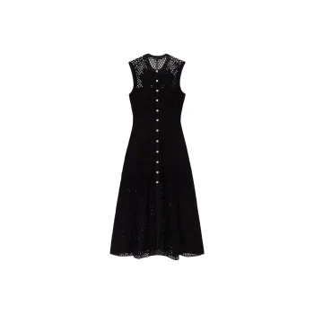 Maje Crochet knit Maxi Dress