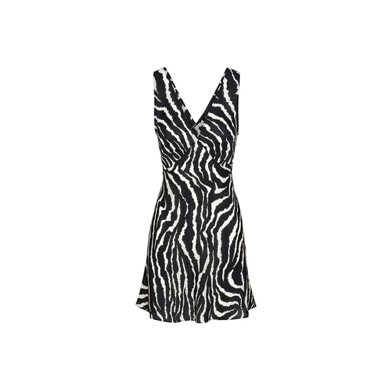 Réalisation Par Sleeveless Dresses Women's Zebra Print-0