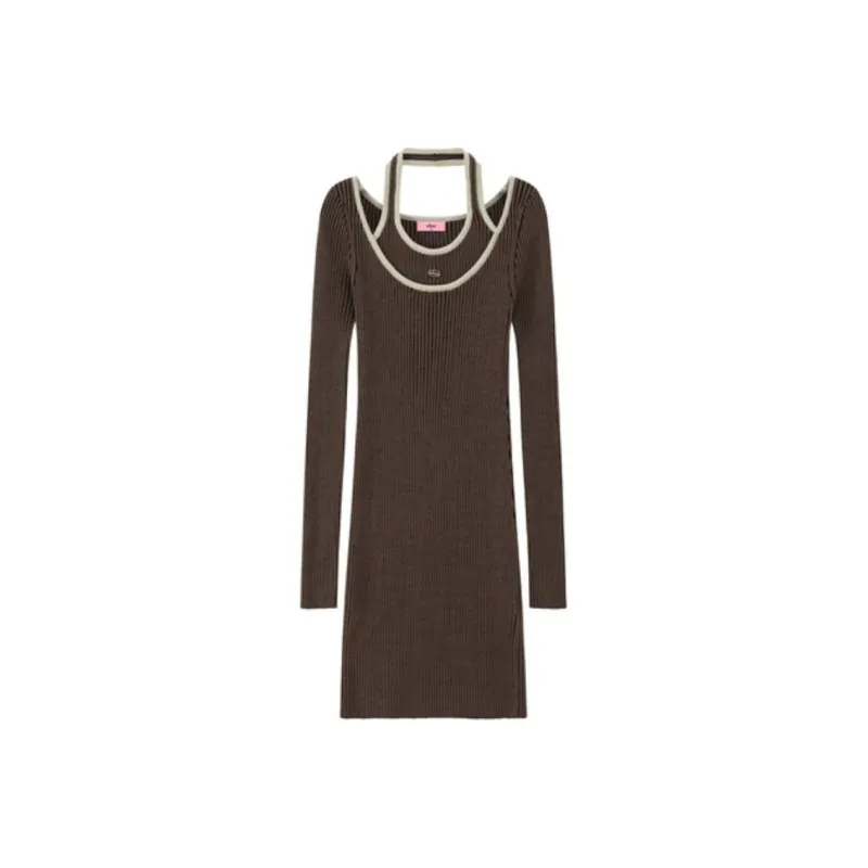 CHUU Long Sleeved Dresses Women's Carbon Gray-0