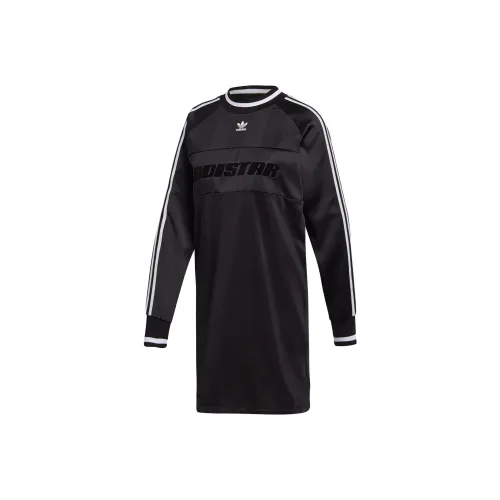 Adidas Originals Long Sleeved Dresses Women's Black