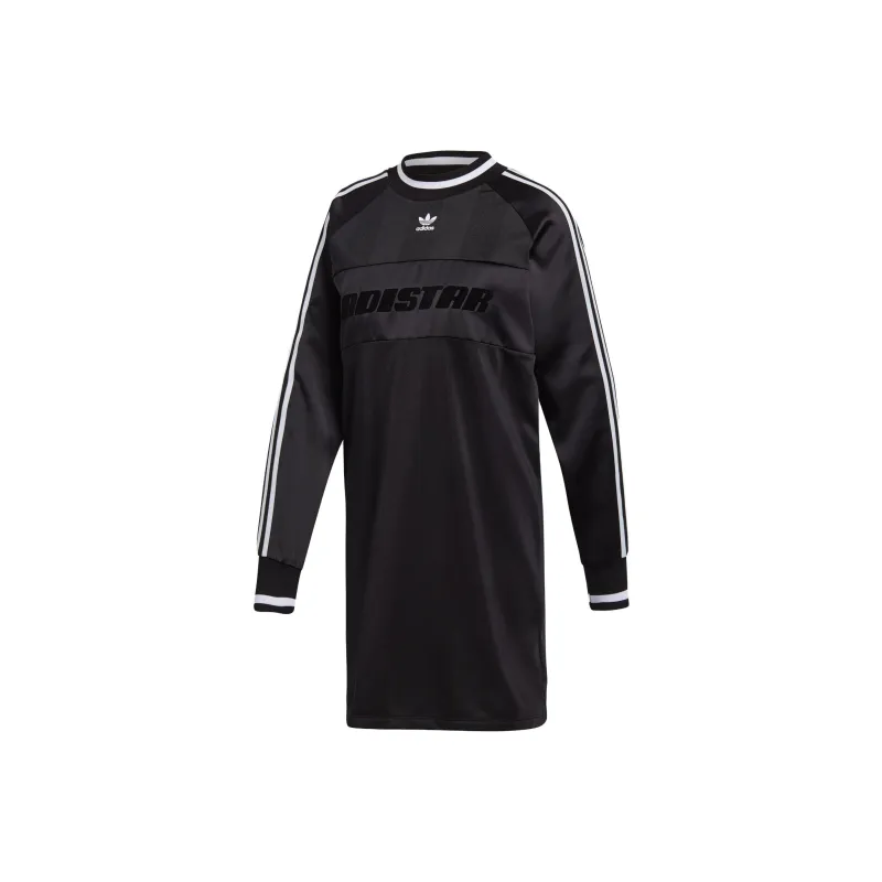 Adidas Originals Long Sleeved Dresses Women's Black-0