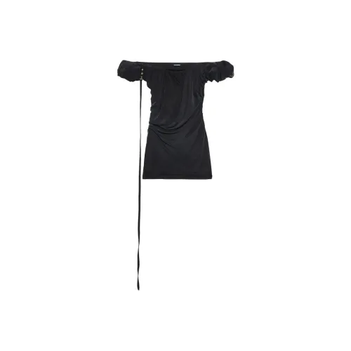 Jacquemus La Robe Ciceri Draped Mini Dress 'Black'