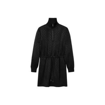 GUCCI Monogrammed Drawstring Dress