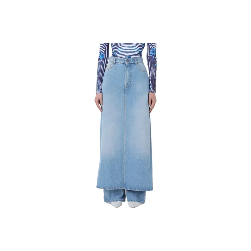 Jean Paul Gaultier Denim Pant Skirt 'Blue'-0