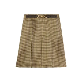 CELINE Casual Short Skirts Women's Beige