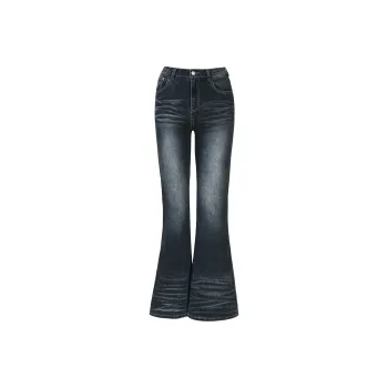 FHMY Jeans Women's Water Pressure Vintage Blue