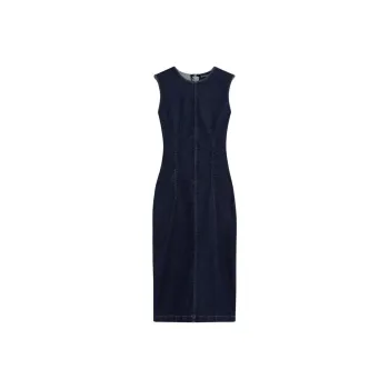 MaxMara Nectar Collection Sleeveless Denim Dress Sleeveless Dress Women's Midnight Blue