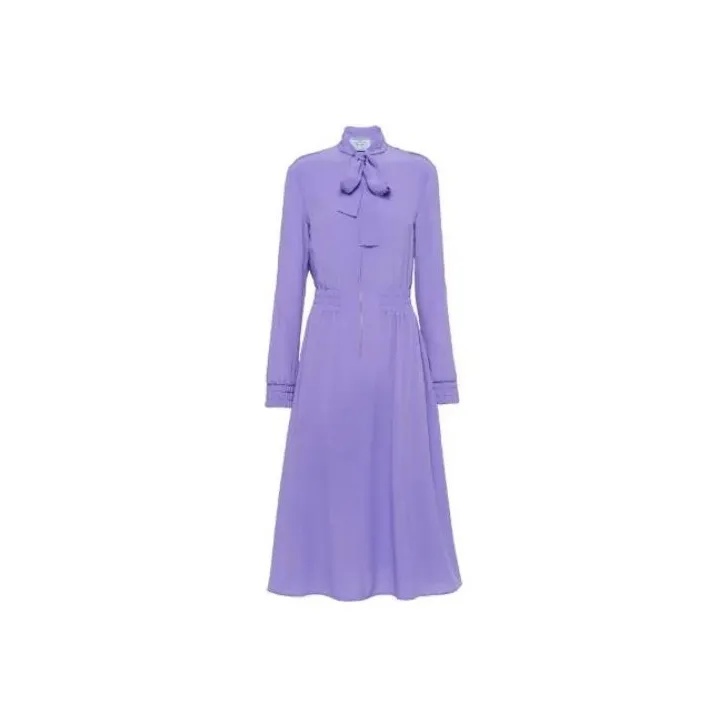 PRADA Long-Sleeved Dresses Women's Purple-0
