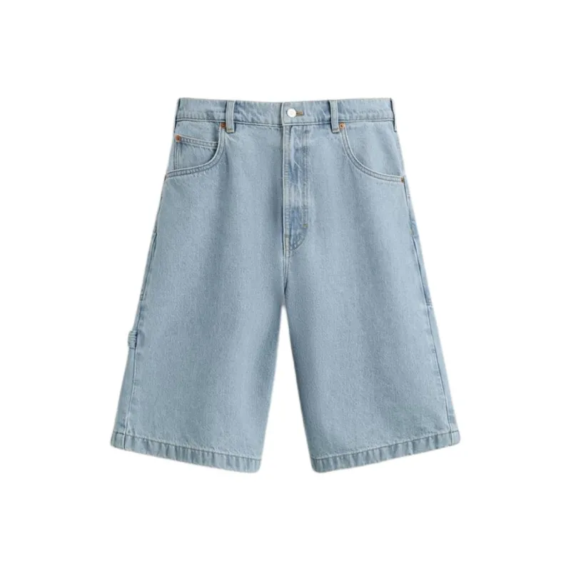 ZARA Denim Shorts Men's Light Blue-0