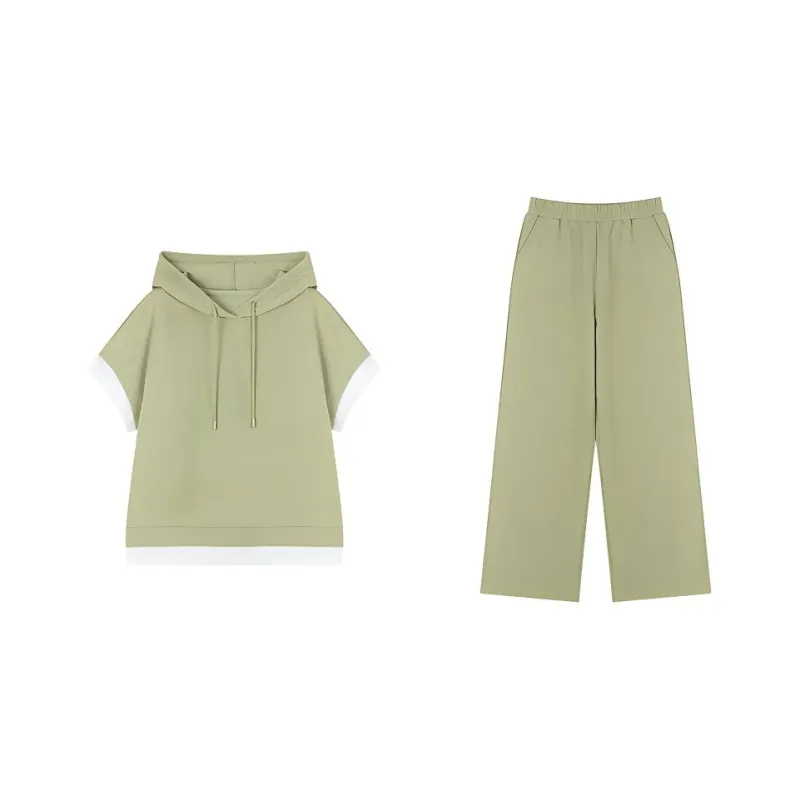 Mo Han Yi Mei Casual Suit Women's Green-0