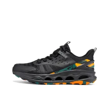 361° Abrasion Resistant Slip Resistant Low Top Hiking Shoes Men's Black Orange
