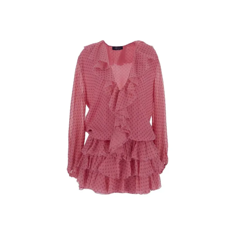 Blumarine Long Sleeved Dress Women's Pink-0
