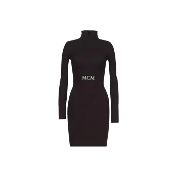 MCM SS23 Long Sleeved Dress Women's Black