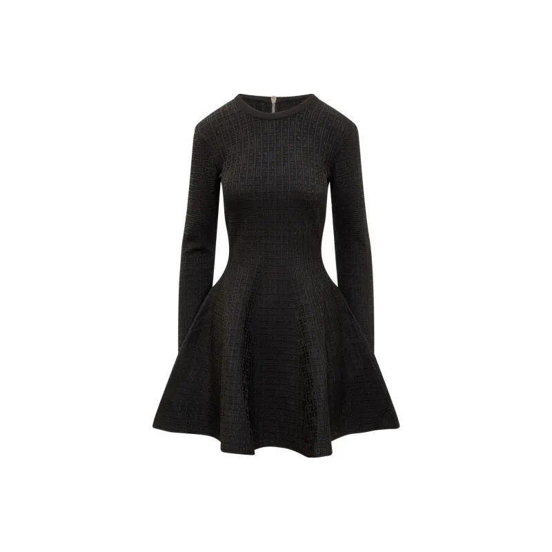Givenchy Monogrammed Long-Sleeved Dress-0