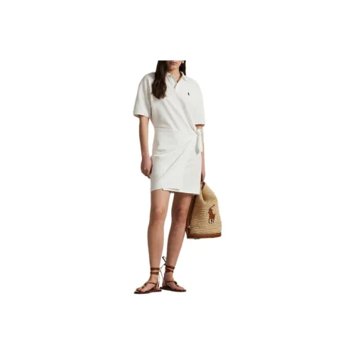 Polo Ralph Lauren SS25 Short Sleeved Dress Women's White