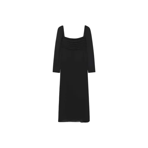 ARITZIA FW24 Wilfred Amuse Longsleeve Midi Dress Long-Sleeved Dresses Women's BLACK/Black