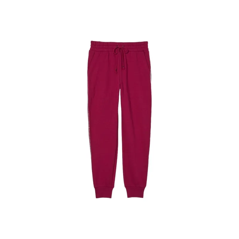 Victoria's Secret VS Sport Knitted Sports Pants Women's Dark Reddish Purple Logo-0