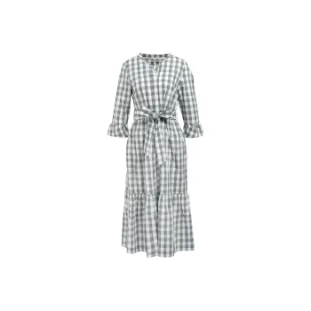 BARBOUR Barbour Seamills Midi Long-Sleeved Dresses Women's White