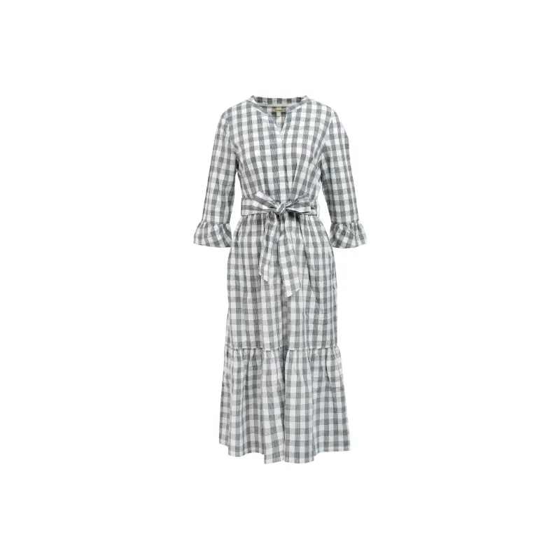 BARBOUR Barbour Seamills Midi Long-Sleeved Dresses Women's White-0