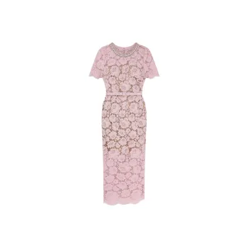 Self portrait Lace Pearl embellished Midi Dress