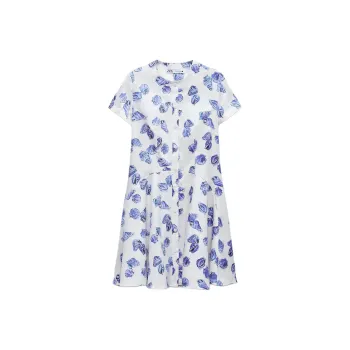 ZARA Short-Sleeved Dresses Women's Nude/Blue