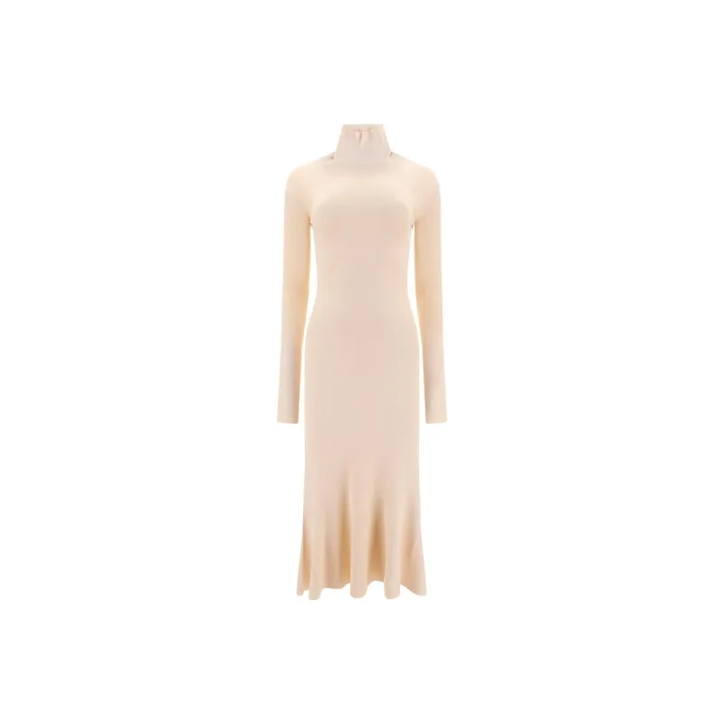 Balenciaga High neck Knitted Midi Dress-0