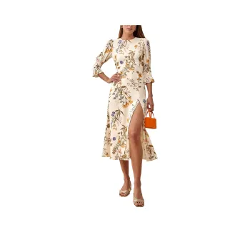 REFORMATION Long-Sleeved Dresses Women's Frolic/Beige