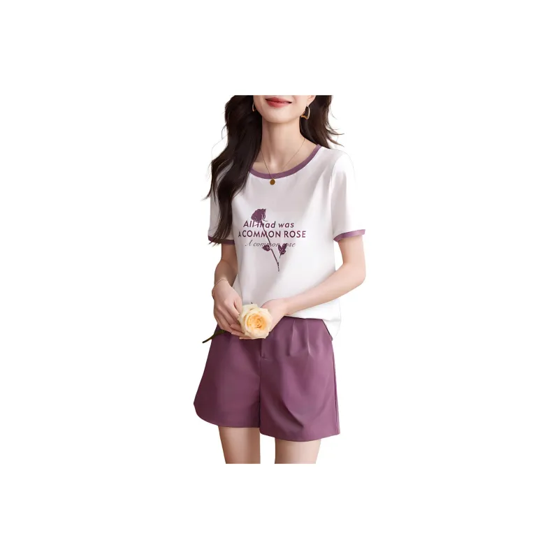 Mo Han Yi Mei Casual Suit Women's Purple-0