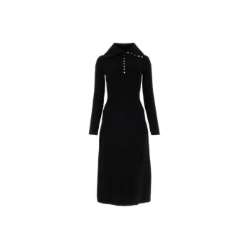 TORY BURCH Polo Sweater Ribbed-detailed Dress