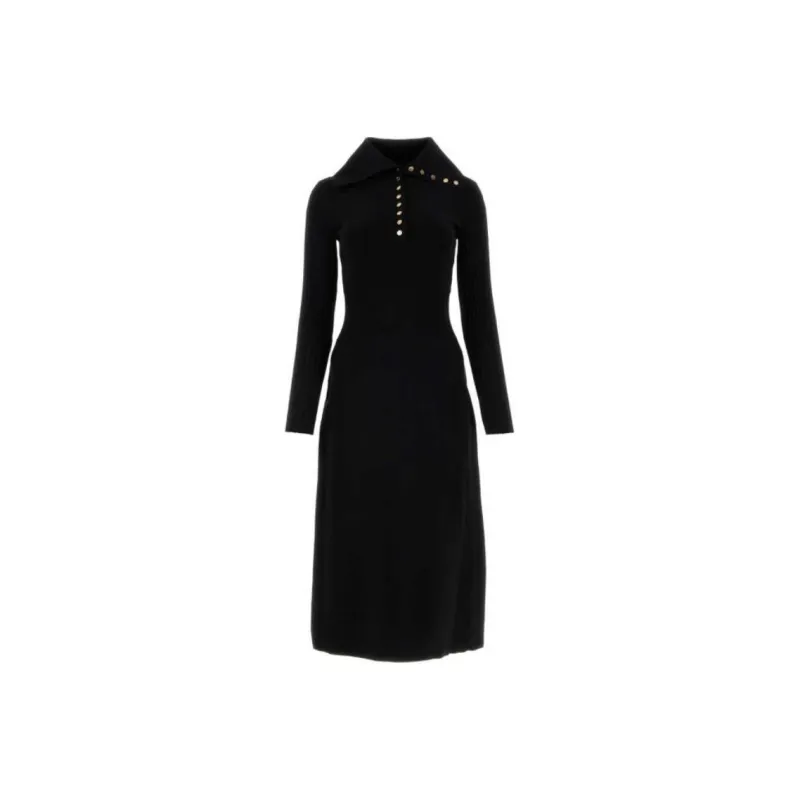 TORY BURCH Polo Sweater Ribbed-detailed Dress-0
