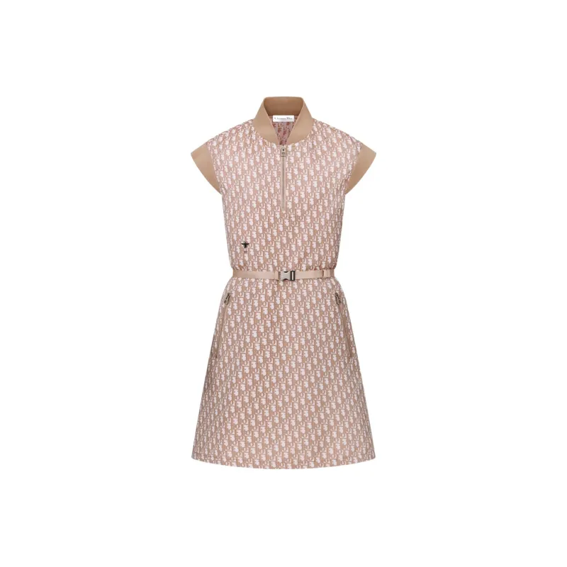 DIOR SS24 Sleeveless Dress Women's Peach Pink-0