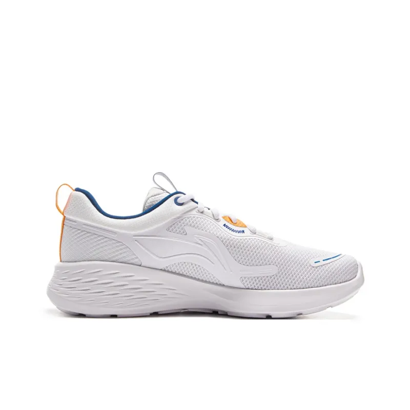 LiNing Anti Slip Wear Resistant Low Top Casual Running Shoes Men's Standard White-1