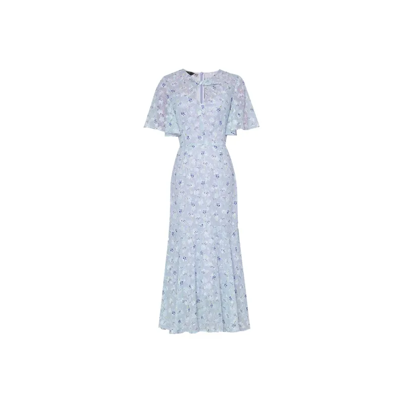 Duffy Fashion Short Sleeved Dresses Women's Light Blue-0