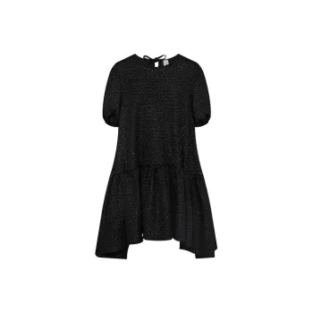 MEIYANG Short Sleeved Dresses Women's Black