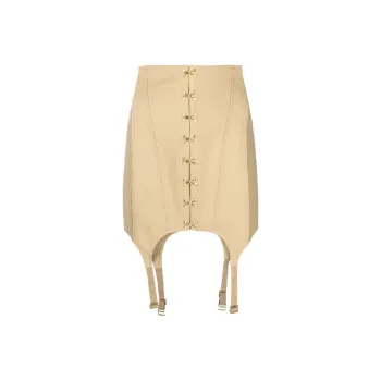 DION LEE Casual Short Skirts Women's Khaki