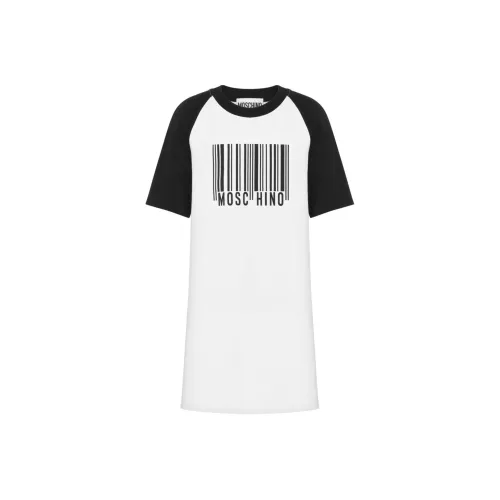 MOSCHINO Barcode print Cotton Minidress